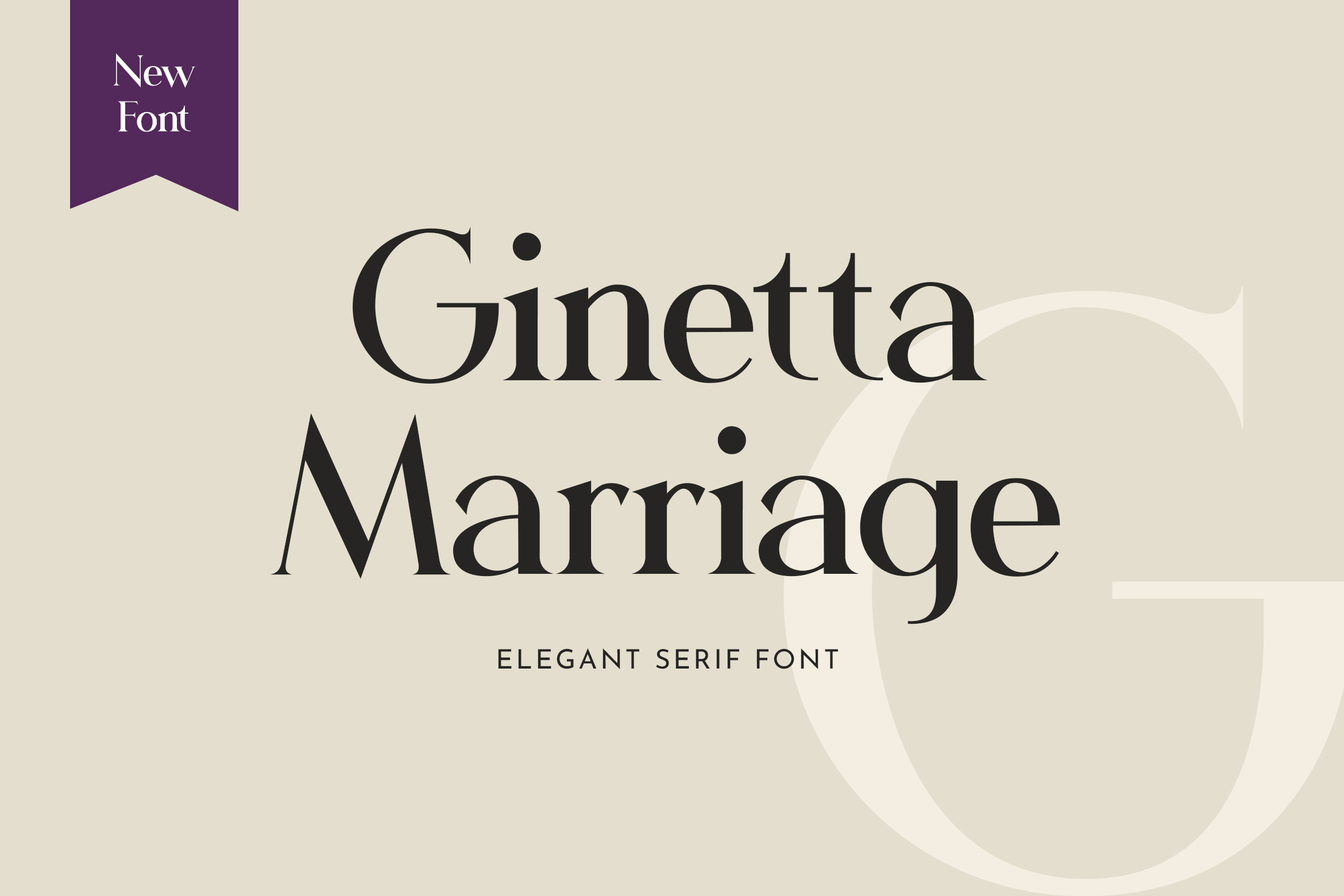 Schriftart Gimetta Marriage